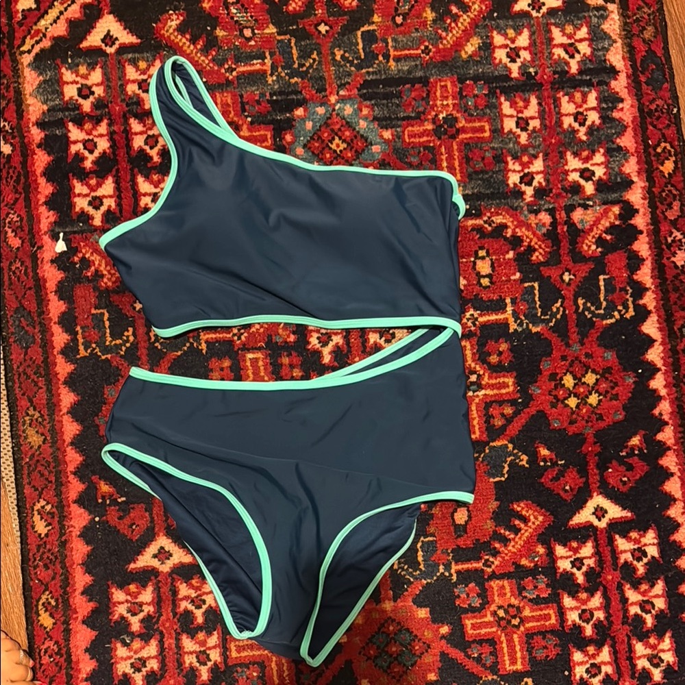 Younique Blue and Green Bikini Swimwear